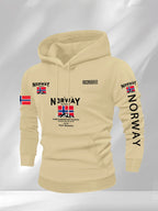 Norway Autumn winter models Men's Fleece windproof Warm 100%Cotton Oversized Hoodie Outdoor Commuter Men's High Elastic top
