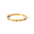 New Waterproof Cubic Zirconia Bangles Stainless Steel Bracelets Tarnish Free  Jewelry for Women Factory Wholesales Customize
