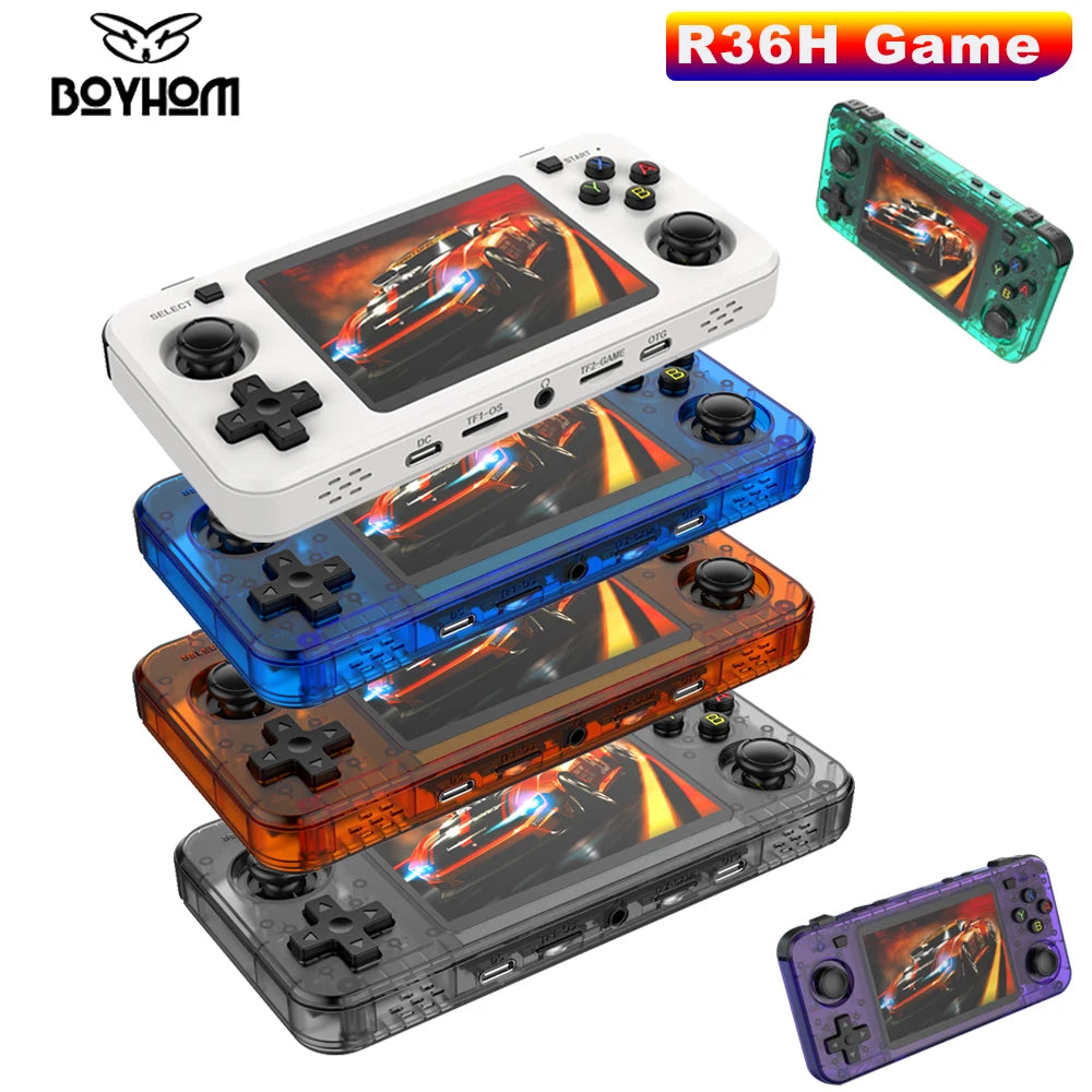 15000+ Ready Games! 3.5" IPS Retro Handheld Console RK3326, 3000mAh Long Play original ARKOS Blue R36H 64GB 128GB Main image