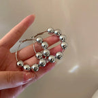 Exaggerated Metal Irregular Pendant Earrings For Women Fashion Silver Color Leaf Long Hanging Earrings Wedding Jewelry 2025