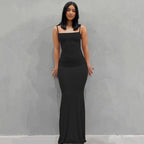 WUZIJING 2026 Satin Slip Sleeveless Backless Maxi Dress 2026 Y2K Summer Bodycon Elegant Sexy Outfits Ladies Birthday Party Club