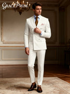 Fashionable Single-Breasted Men's Suit Set For Wedding Formal Business 2PCS Men's Suit Set Including Jacket Vest Pants Customize