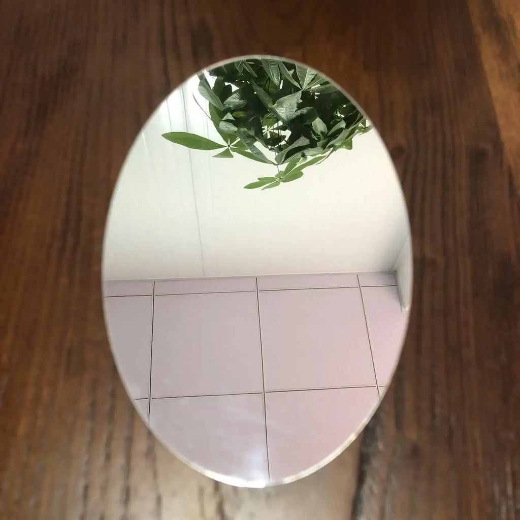10pcs 3D Wall Sticker Mirror Oval  Acrylic High-definition tough Wall Sticker Home Bedroom Bathroom Self-adhesive Mirror