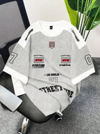 The 2026 summer new men's T-shirt 3D digital printed short-sleeved T-shirt, men's sportswear, Brooklyn racing football T-shirt,