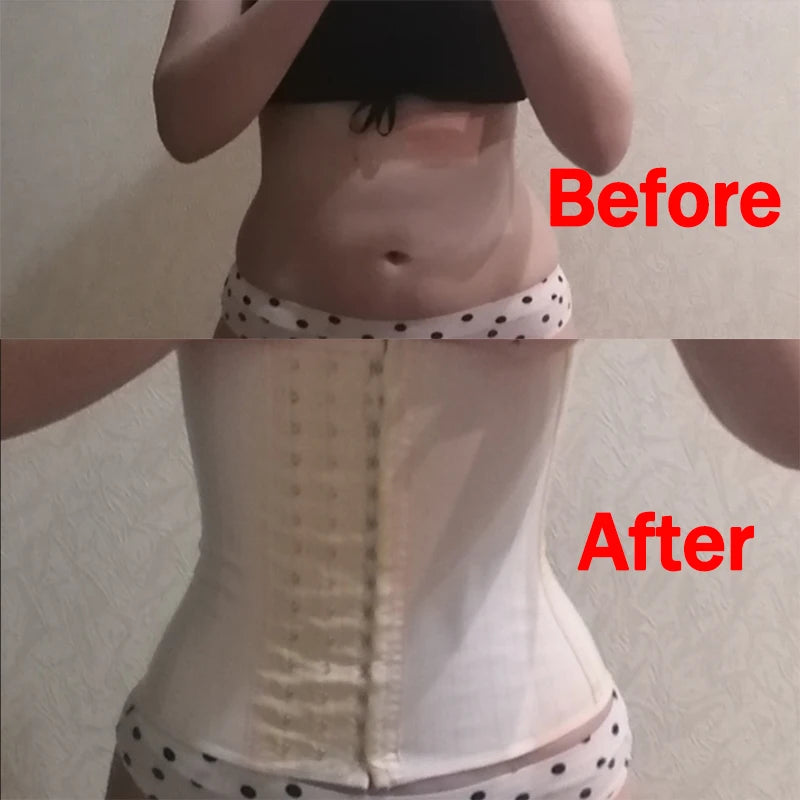 Body Shaper Shapewear Women 25 Steel Bones Latex Waist Trainer Corset Shapewear Slimming Belly Modeling Strap Reductive Girdles