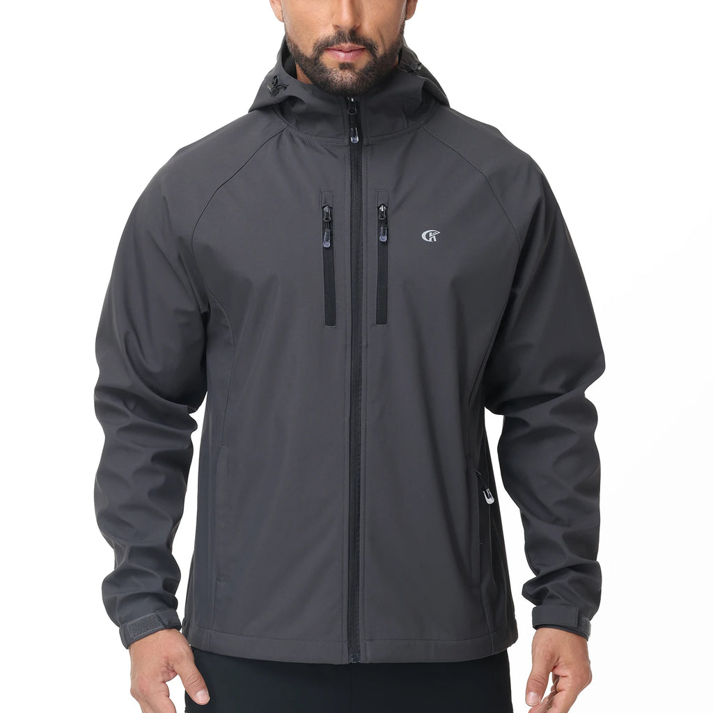 Men's Outdoor Waterproof Windbreak Jacket Lightweight Coat for Camping Hiking Cycling Fishing with Inner Pocket