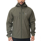 Men's Outdoor Waterproof Windbreak Jacket Lightweight Coat for Camping Hiking Cycling Fishing with Inner Pocket