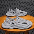 Litfun Summer Clogs Sandals For Men New Outdoor Soft Botton Beach Slippers Anti-slip EVA Garden Shoes Fashion Hollow Hole Shoes