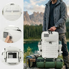45L Large Capacity Tactical Hunting Backpack For Men With MOLLE Webbing System Dual Cup Holders Outdoor Survival Hiking Camping Rucksack For Wilderness Trip Travel Daily Work Commute Outdoor Camping Activities Gear Storage Ba