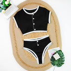 Woman Swimwear 2026 High Waist Bikinis Shorts Women's Swimsuit Luxury Ribbed Two-piece Bathing Suits Summer Bikini Set Swim Suit