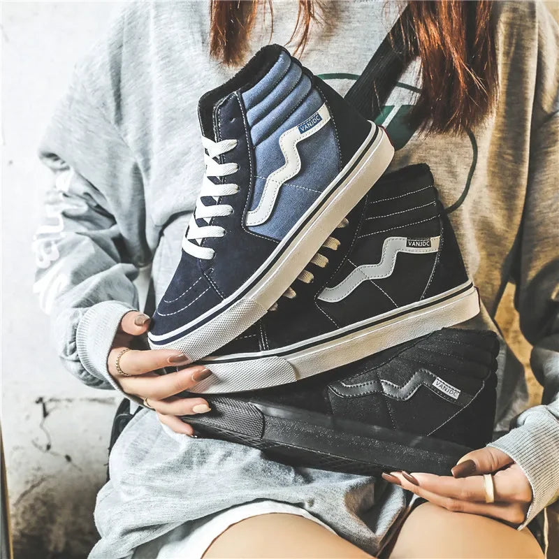 Canva Women's Casual Korean Style Flat Shoes New Arrival Winter 2023 Trendy Ins Net Red Cotton Shoes Versatile For Students Main image