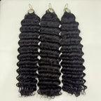 NABI Pre-Separated Crochet Human Hair Bundle Miracle Knots Braiding 14-18inch Water Wave Curly 100% Human Hair for Women