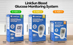 LinkSun G-425-1 Blood Glucose Meter Kit 50/100pcs Test Strips Lancets for Diabetes Monitor Digital Glucometer Blood Sugar Meter