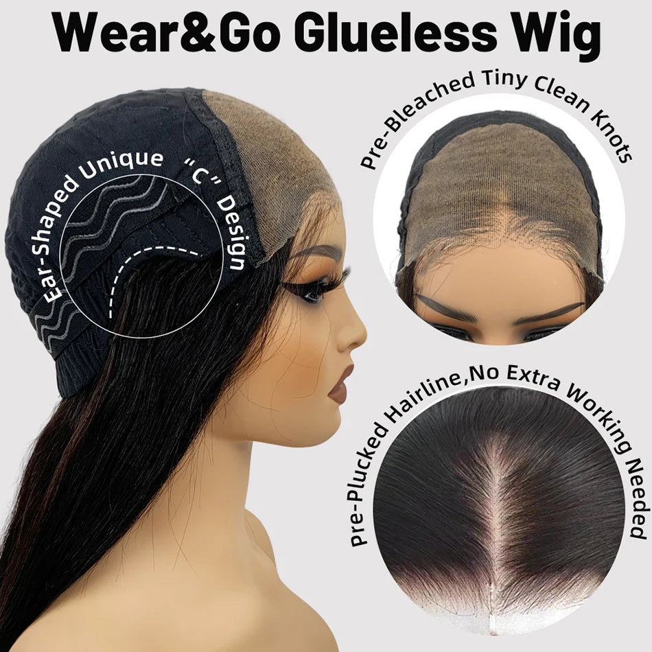 NEW 10A 6x5 Glueless Lace Human Hair Wigs Ready To Wear And Go Short Curly Ombre Highlights Brown Blonde Ginger 99J Colored Wigs