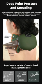 Bionic Finger Neck Shoulder Massager Wireless Neck Cervical Trapezius Kneading Massage Shawl Brushless Motor Neck masajeador