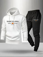 Men's Tracksuit Printing Casual Hoodies Sweatshirts Outfits Outdoors Gym Sports Jogging Clothing Autumn Winter Fitness 2 Pcs Set