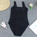 Women's One-piece Swimsuit Sexy Solid Color Shoulder Strap Swimming Bathing Surfing Suit Beach Sports Wear Sexy Swimwear