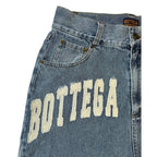 Deeptown Y2k Vintage Harajuku Denim Shorts Women Washed Letter Embroidery Tassels American Retro Jeans Man Baggy Hip Hop Jorts