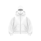 Men's and women's Balaclava Y2K Gothic Harajuku winter new item double hooded sweatshirt Unisex hooded mask zipper sportswear