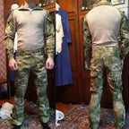 Outdoor Tactical Hiking T-Shirts Men Combat Military Army CP Camouflage Long Sleeve Hunting Climbing Shirt Cotton Sport Clothes