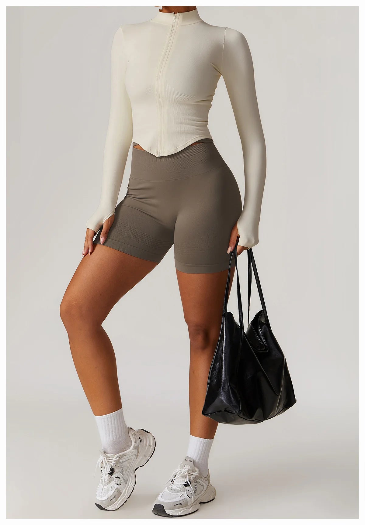 New Women Seamless Zipper Jacket Yoga Long Sleeved Gym Top Yoga Push Up Jacket Fitness Running Workout Sport Coat Women's Shirts