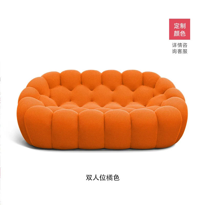 Italian Minimalist French Internet Celebrity Bubble Soccer Cream Styling Sofa Design