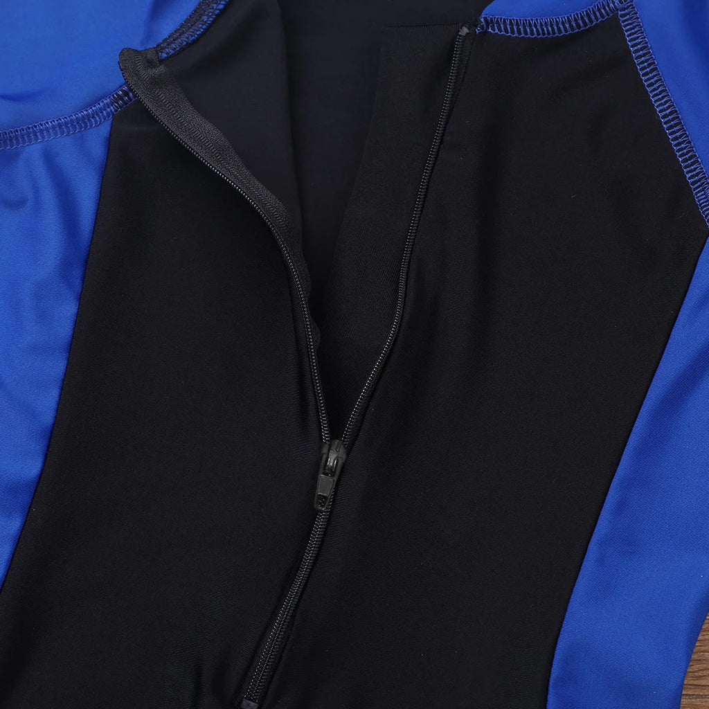 Wetsuits Kids Boys Girls Swimwear Swimsuits Short Sleeves Bodysuit Zippered Shorty Unitard Children's Bathing Suit Wetsuit