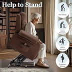 Adult-Sized Power Recliners with Assist Features for Elderly Comfort, Compact Recliners with Lift, Electric Sofas with Memory Fo