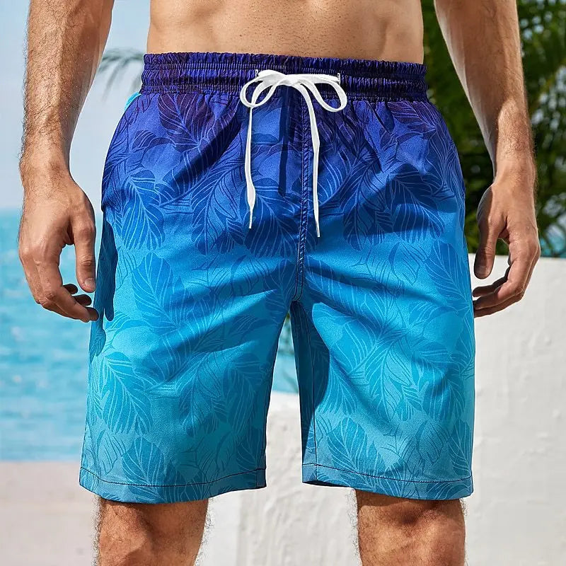 Tropical Plants 3D Print Board Shorts Men Oversized Surfing Drawstring Beach Sports Pants Swimwear Swimsuits Trunks Kid Clothing