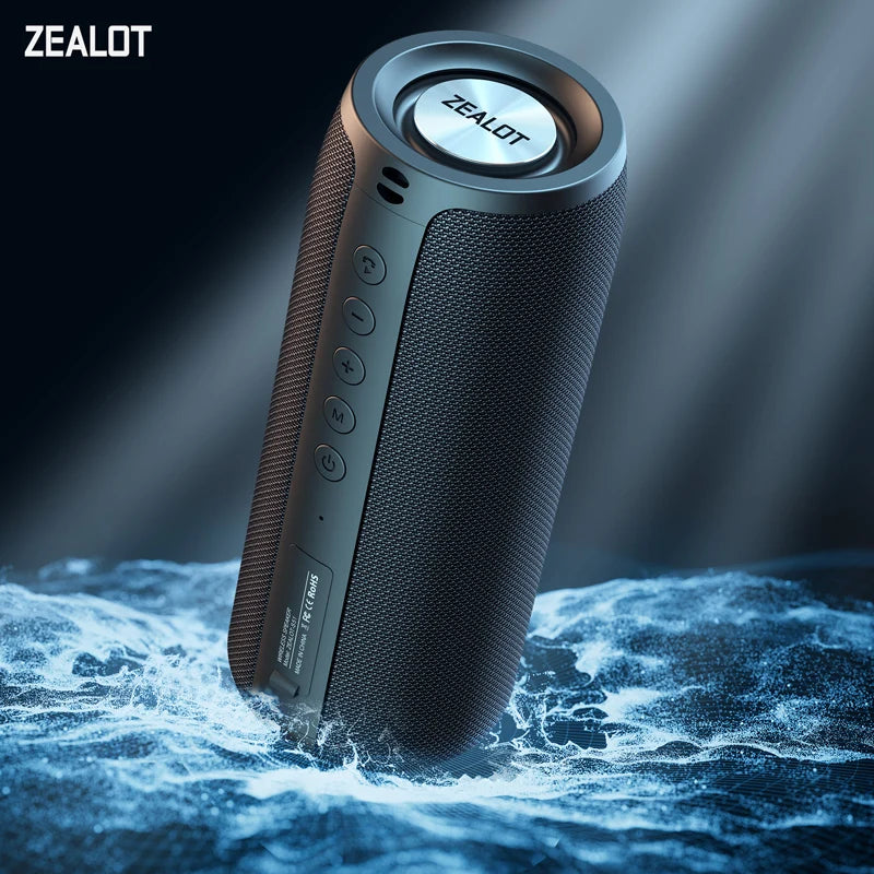 Zealot-Protable Bluetooth Speaker Enhanced Bass Portable Speaker with 12H Playtime,  IPX5 Waterproof for Camping Main image