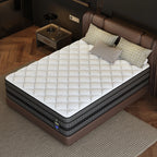 LayRoad 12-14IN Hybrid Mattress Medium Firmness Gel Memory Foam Spring Mattress Heat Dissipation Pressure Relief Boxed