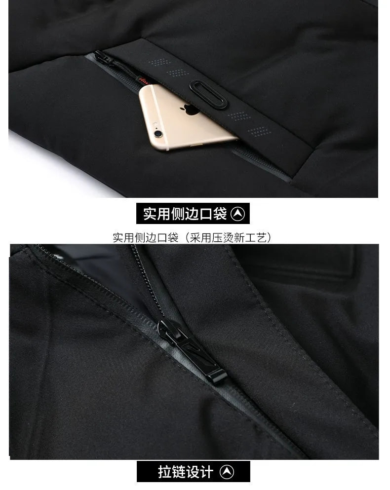 Top Grade Designer New Brand Men Parka Jacket Thick Casual Fashion Hooded Cropped Windbreaker Quilted Bubble Coats  Mens Clothes