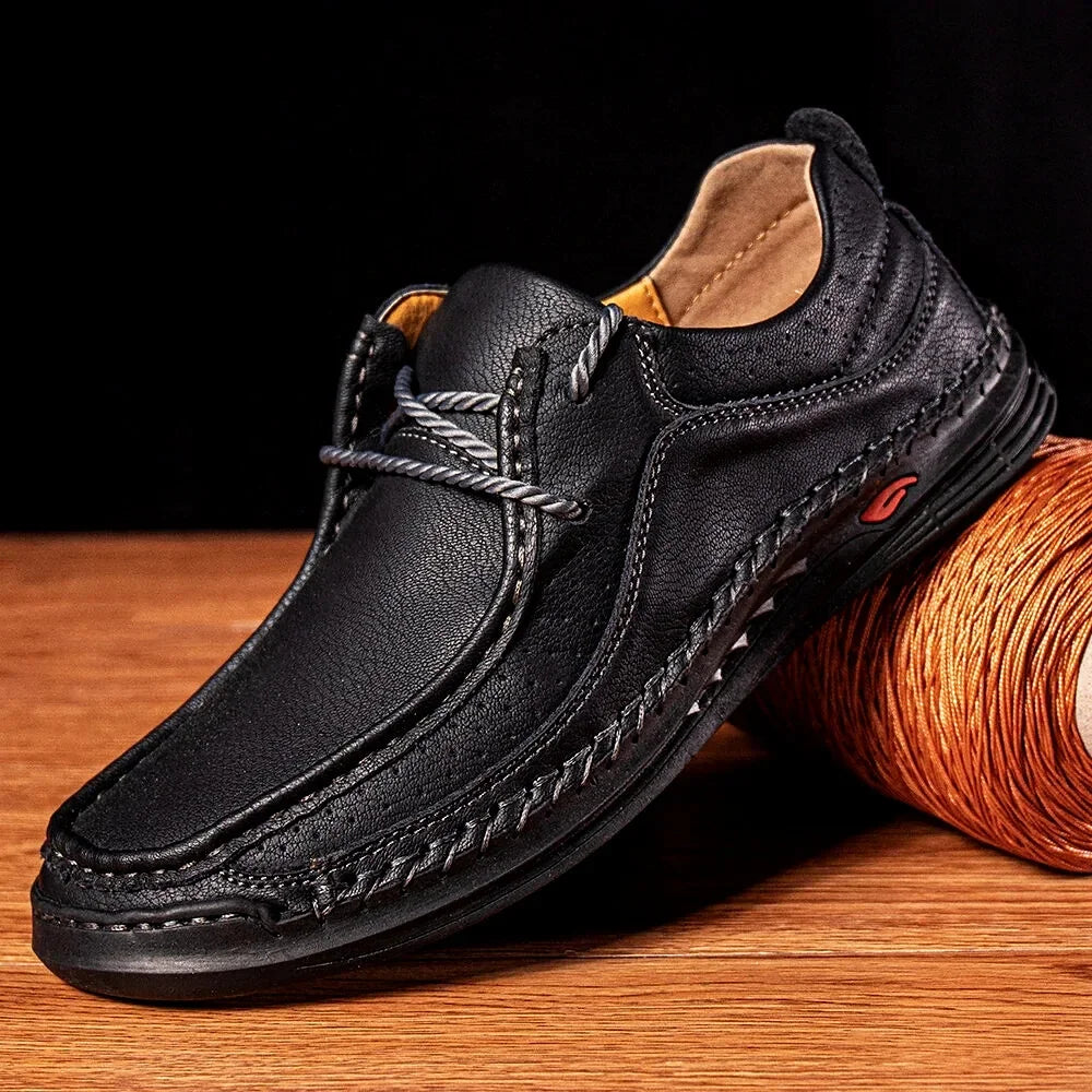 Shoes for Men 2026 Handmade Leather Casual Sneakers Comfort Design Man Shoe Business Leather Fashion Plus Size Shoes for Men