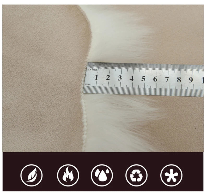 Luxury Faux Sheepskin Carpet Modern Living Room Home Decor Imitation Wool Mat Balcony Window Cushion Kids Bedroom Rug White Gray