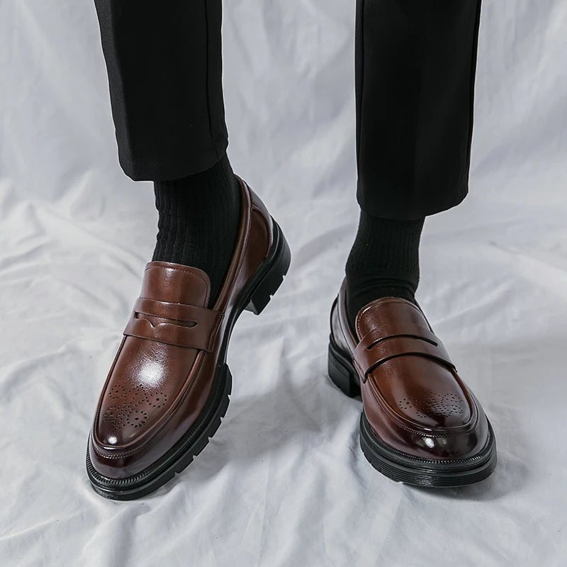 High Quality Dress Shoes Man Comfortable Business Social Leather Shoes For Man Casual Men's Italian Formal Shoes Man Loafers