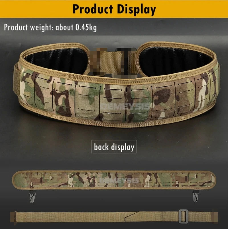 Tactical Padded Belt Airsoft CS Combat Molle Airsoft Girdle Duty Paintball Waist Belts War Game Hunting Accessories