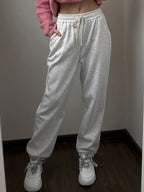 Thick Warm Fleece Sweatpants Women Winter Straight Leg Pants Gray Velvet Trousers Pants Jogger For Women Sweatpants Outfits