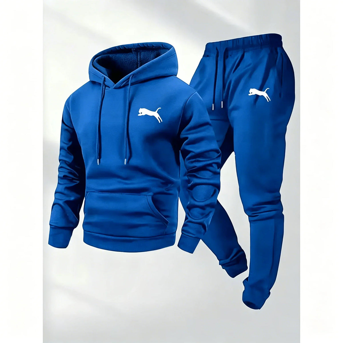 Hot Selling Men's Hooded Sweatshirt Pants Set Casual Tracksuit Streetwear Sportswear Fitness Jogger Outfit 2 Piece Warm Clothing