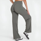 NCLAGEN Straight-Leg Pants Ultra Soft Butter Fabric Women's Mid-Waist Yoga Pants GYM Naked Feel Pilates Running Sport Trousers