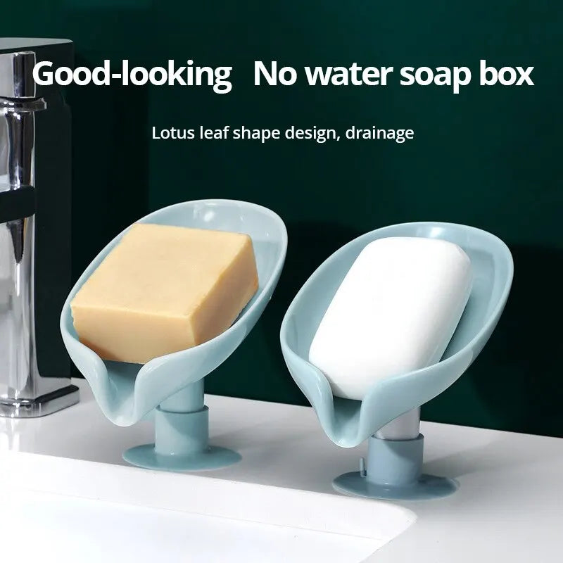 2pcs Soap Box Creative Draining Soap Storage Rack Punch Free Suction Cup Personalized Cute Household Shelf Bathroom Artifact Main image