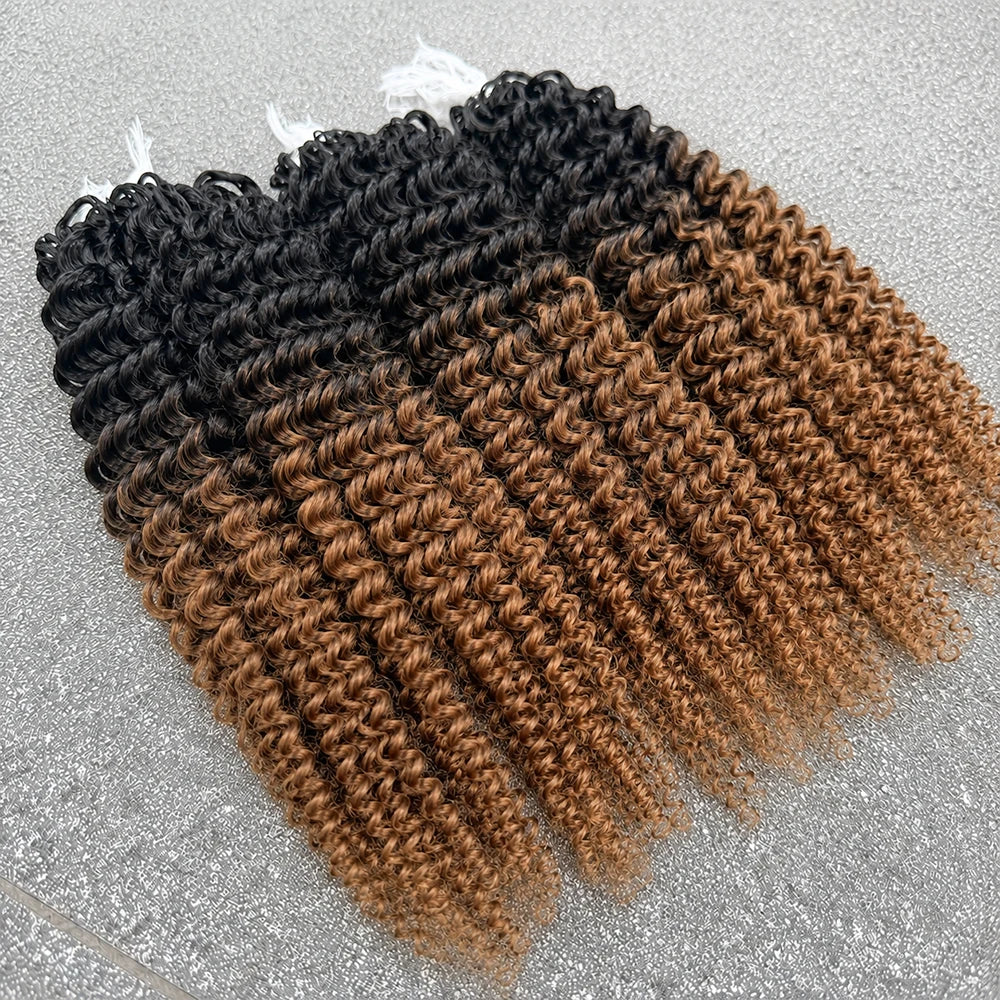 Pre Separated Kinky Curly Crochet Human Hair Extensions Knotless Miracle Knots TB30 Afro Kinky Feather Crochet Hair For Braids