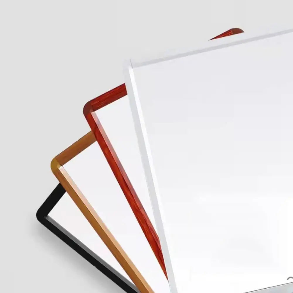 Rectangle Wall Hanging Mirror Metal Framed Black White Dressing Mirror Rounded Corner Wall-Mounted Makeup Mirrors Entryway