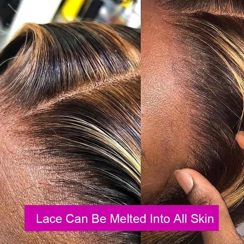 1B/30 Highlight Wig Body Wave Human Hair 13x6 Lace Front Wig Pre Plucked Pre Cut Lace 5x5 Glueless Wigs Human Hair 220% Density