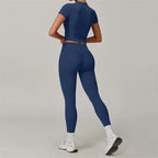 2-Piece Yoga Set – Crop Top & High Waist Leggings