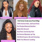 Kinky Curly 13x4 Lace Front Human Hair Wigs For Women 30 inch Indian Deep Curly Lace Frontal Wig Wet And Wavy Lace Closure Wigs