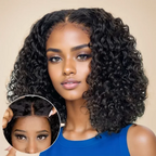 Short Bob Deep Wave Lace Frontal Wig PrePlucked 13x4 13x6 Lace Front Wig Peruvian Curly Human Hair Bob Wigs For Women and Girls