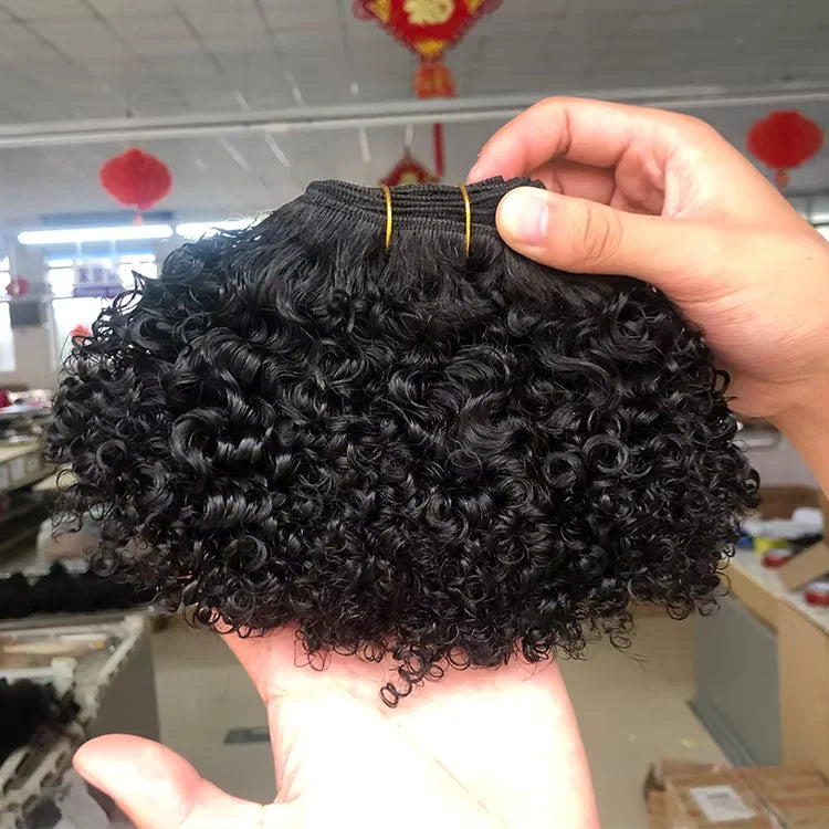 Kinky Curly Human Hair Bundles afro Bouncy curly hair weaving raw virgin water jerry curly human hair bundles extensions on sale