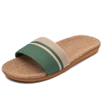 36-45  Flat Sandals Beach Slippers Summer Home Linen Lightweight Eva Non-Slip Slides For Men Women Indoor Outdoor Flip Flops