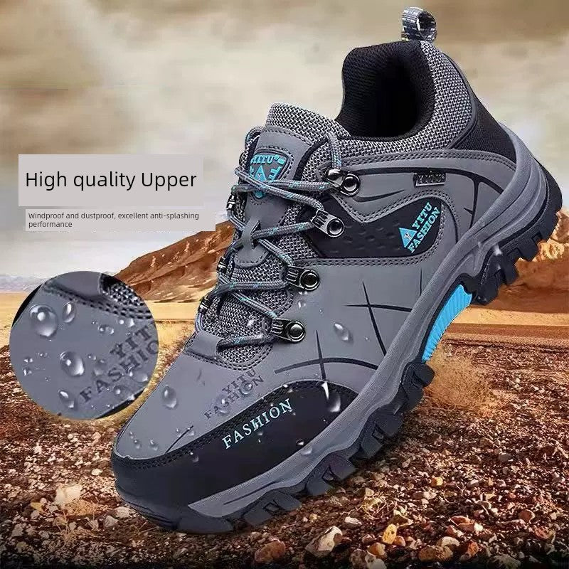 Plus Size Men's Shoes Autumn Sports Waterproof Non Slip Construction Site Work Autumn Fleece Insulated Cotton-Padded Shoes Hiking Labor Protection Fashion Shoes Main image