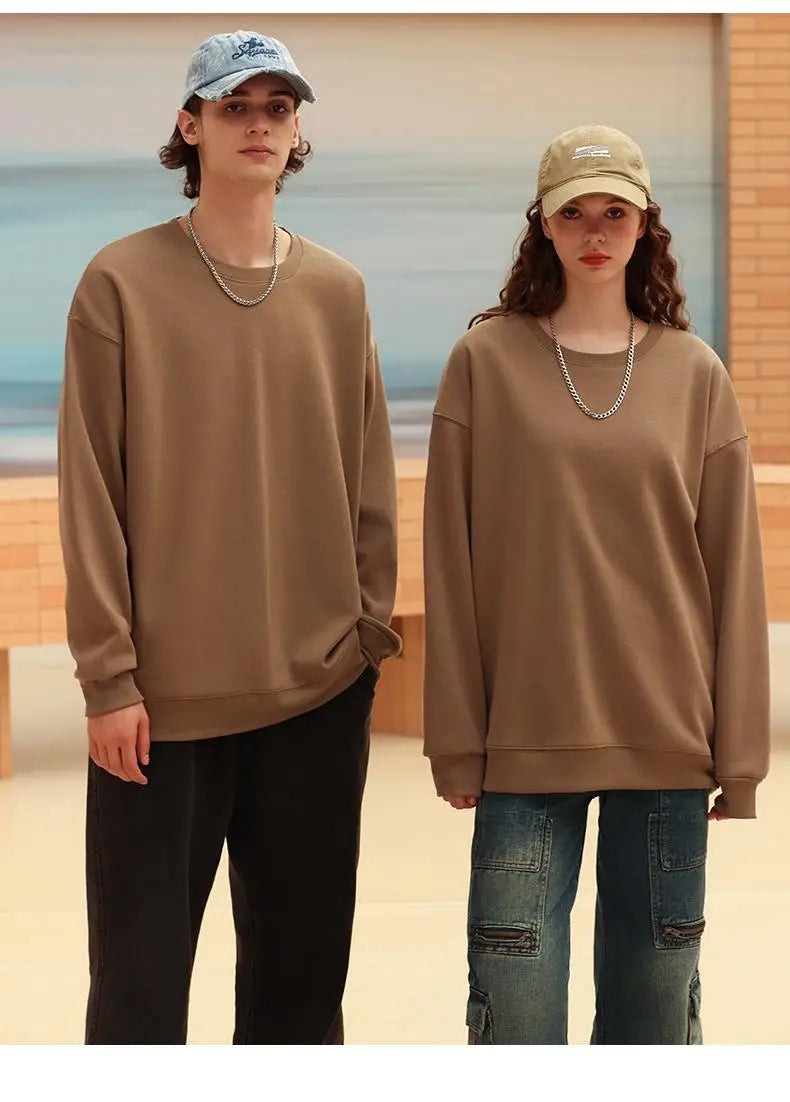 Customizable Thick Sweatshirt for Man Women Plain Hoodie Sweater Autumn Winter Fleece Sweatshirts Logo Original Design